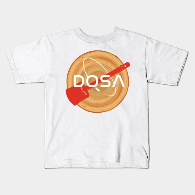 Masala Dosa Idli South Indian Desi Food Kids T-Shirt by alltheprints